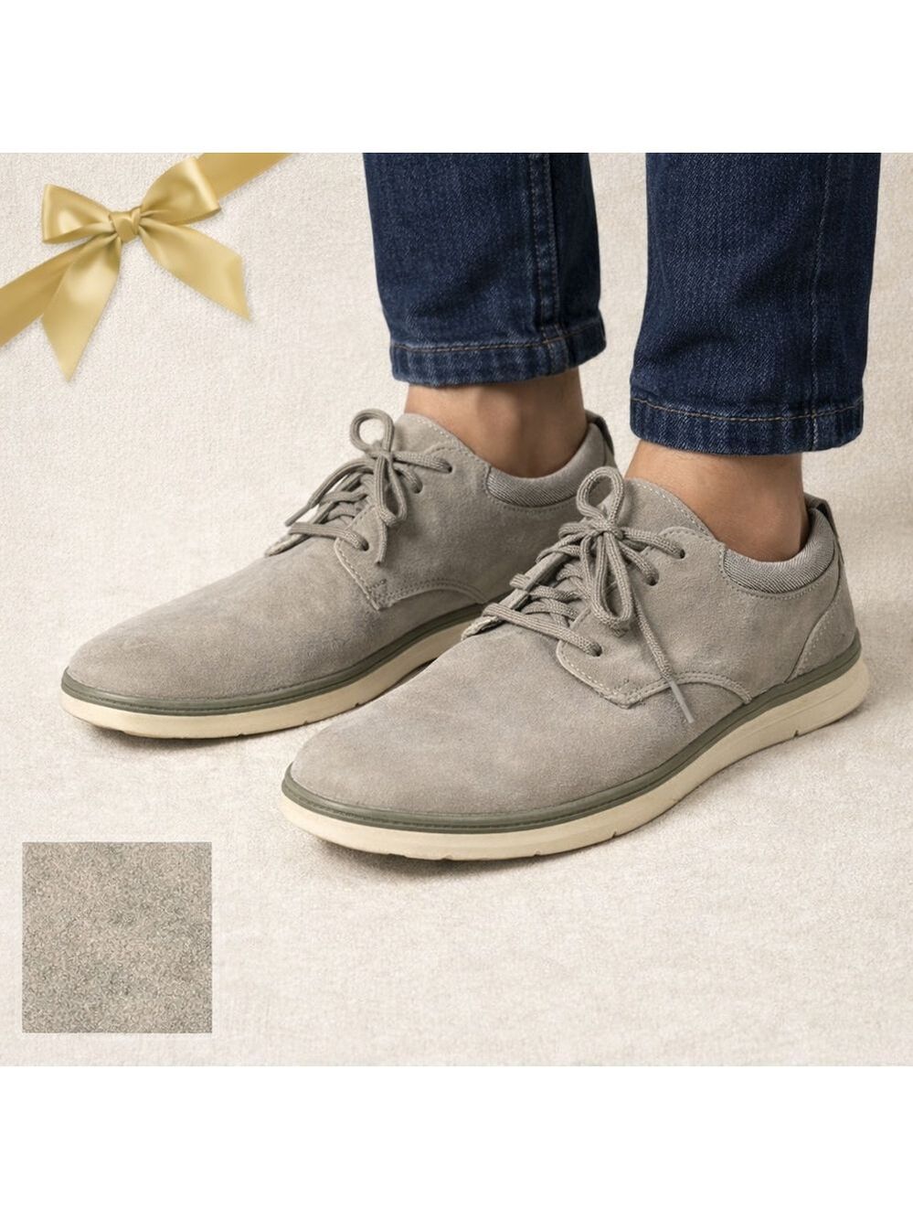 Clarks Braxin Low Suede Sneaker Grey Size 9